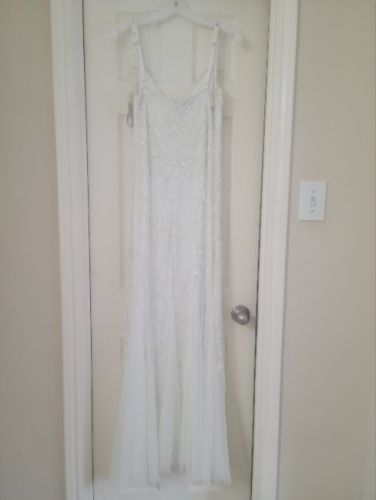 White Spaghetti Strap Wedding Dress