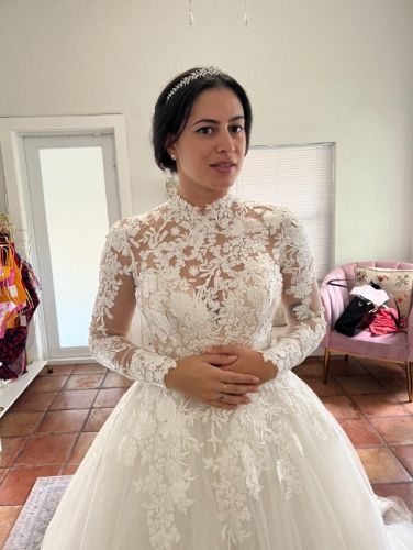 Long Sleeve Lace Wedding Dress For 
