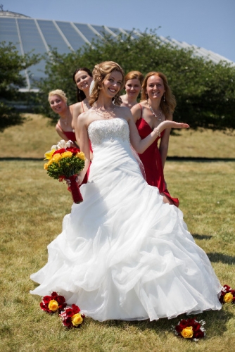 Light and fun wedding dress