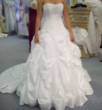 Alfred Angelo Dress - train, custom bustle, veil