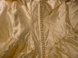 Back - fabric and button detail