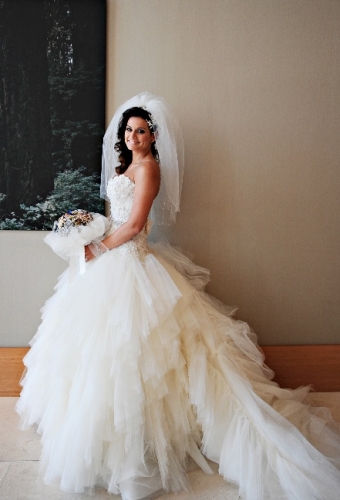 Ivory Tulle Wedding Gown