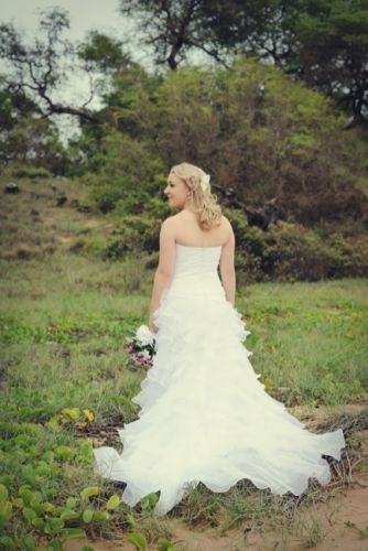 Strapless Ruffle Wedding Dress