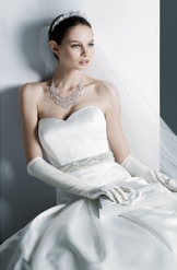 Oleg Cassini Drop Waist Bridal Gown