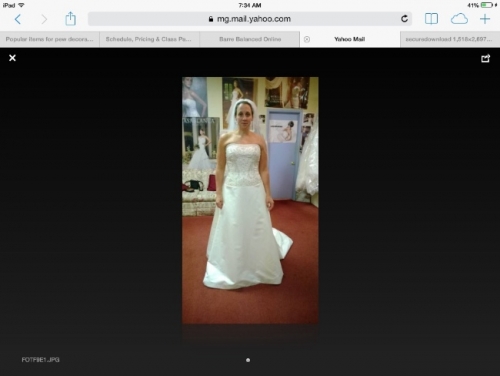 Casablanca ivory pr 1859 satin gown