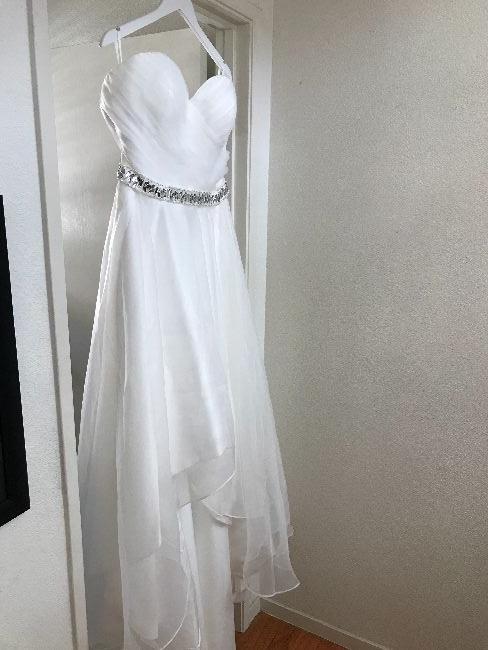 19359 Strapless Beaded High Low Gown main image 1