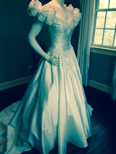 Vintage, Couture,  Ivory, Raw Silk 