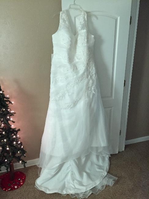 Illinois : Wedding dress- A-line, V-neck : Sizes 12+