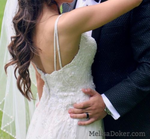 Ivory wedding dress. Fairytale look