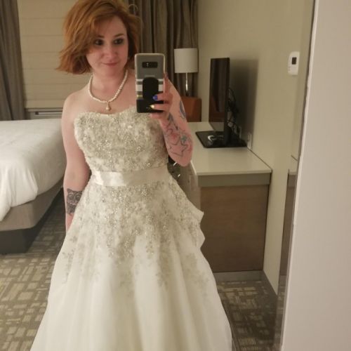 Sleeveless ballroom gown