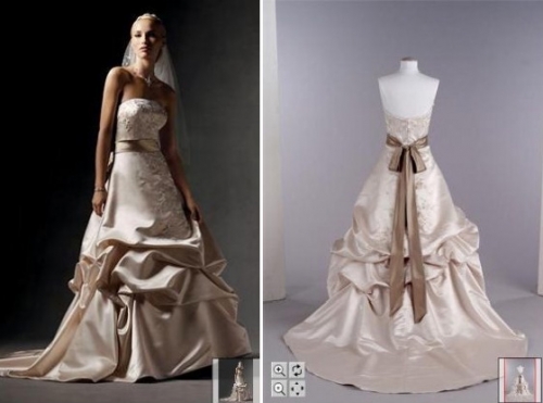 Oleg Cassini Champagne Strapless