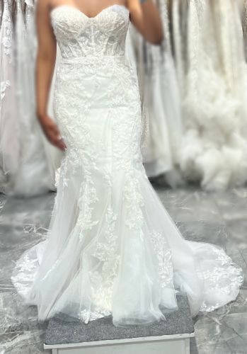 Ivory dress and under jacket. 