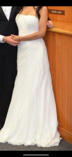 Crinkle Chiffon Wedding Dress with 