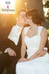 Wedding Dress, Sash and Veil