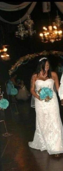 Oleg Cassini Champagne Wedding gown