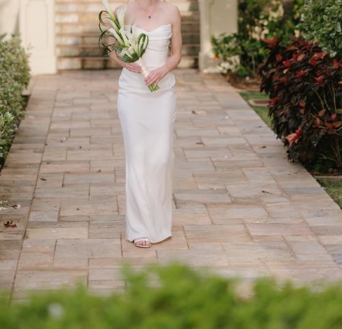 Pristine, simple wedding dress 
