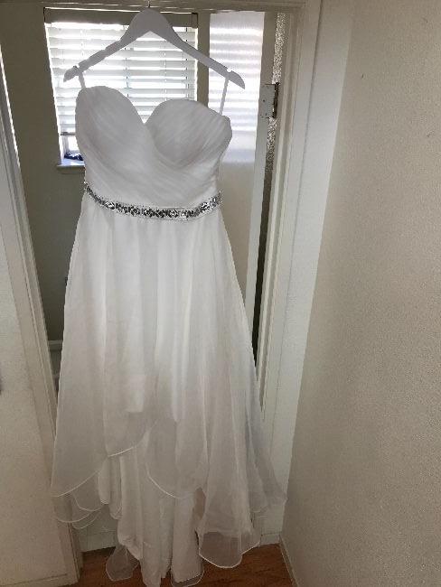 Brand New!  High Low Strapless Gown