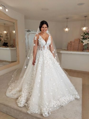 Beautiful handmade wedding dress.