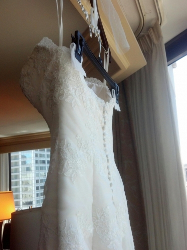 Hanging to show off buttons