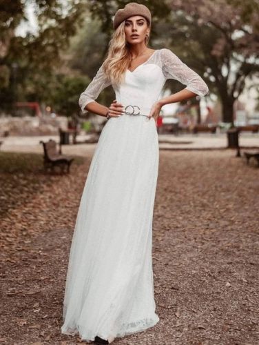 Women's V Neck 3/4 Sleeves Casual 