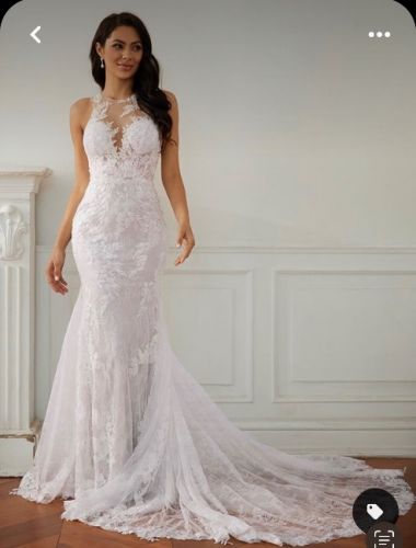 White Lace Wedding Dress 