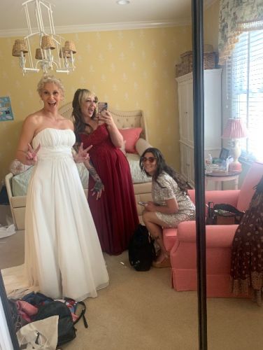 Strapless wedding dress- like new!!