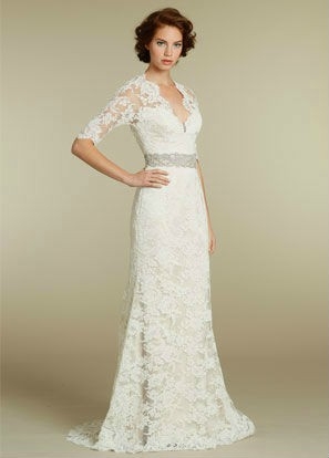 Size 18 White 3/4 Sleeve Lace Dress