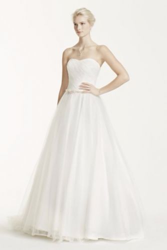 Strapless Ruched Tulle ballgown 